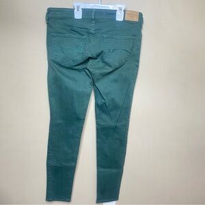 Abercrombie & Fitch Emerald Green Skinny Leg Jeans Size- w26‎ l29